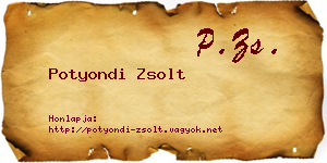 Potyondi Zsolt névjegykártya